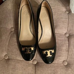 Tory Burch patent Leather heals.